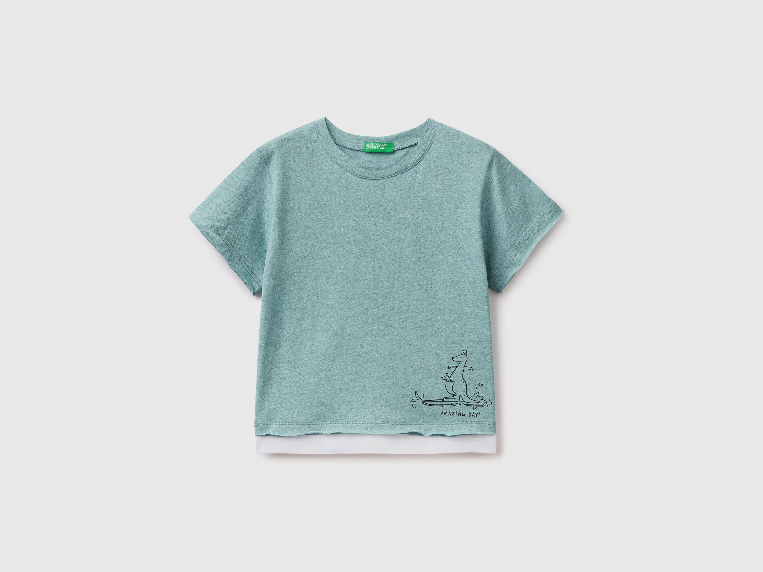 T-Shirt In Marl Cotton