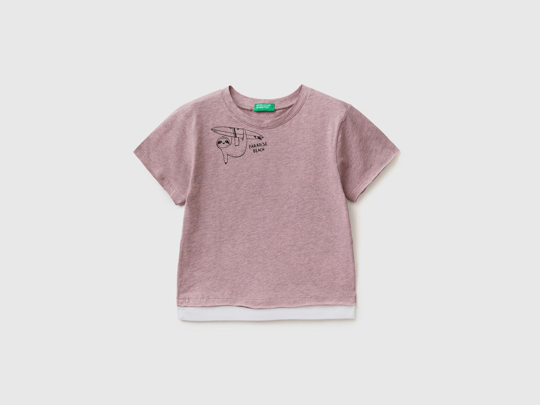 T-Shirt In Marl Cotton