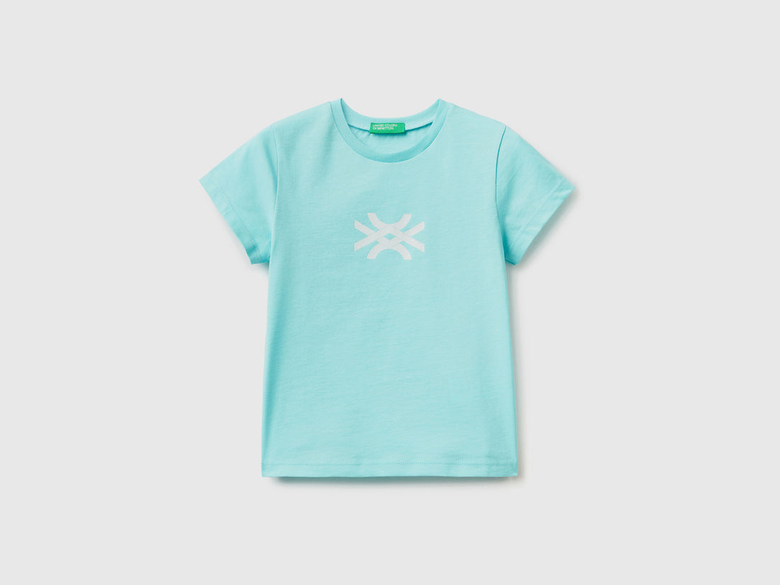 T-Shirt In Organic Cotton With Logo Print - 01