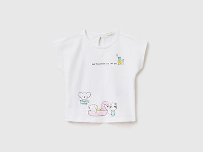 T-Shirt In Organic Cotton With Print