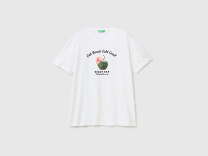 T-Shirt In Pure Cotton With Print