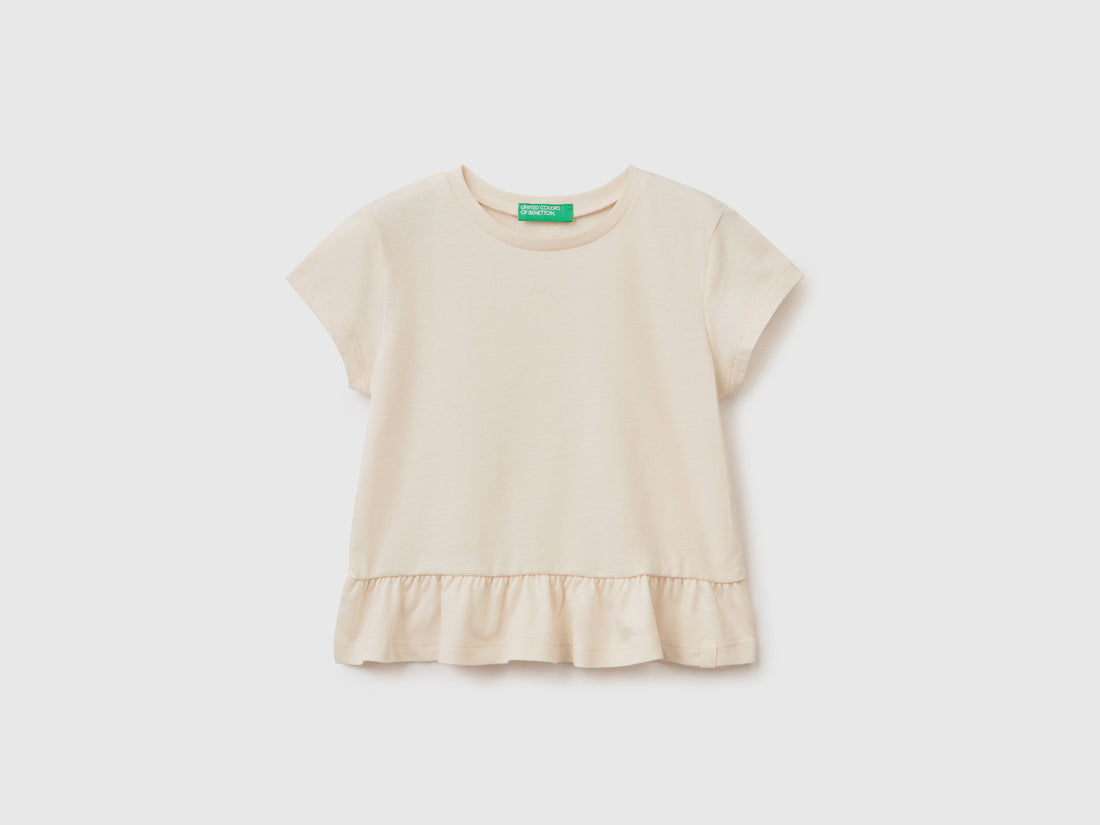 T-Shirt In Recycled Fabric With Ruffles - 01