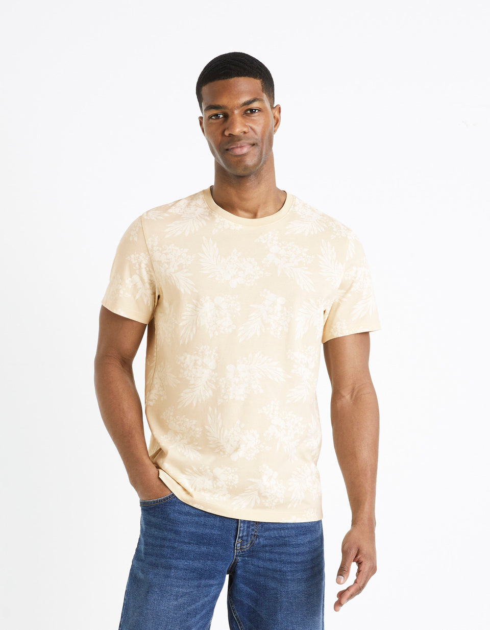 T-Shirt Turtleneck Around 100% Cotton - Beige - 02