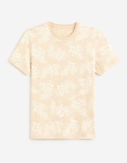 T-Shirt Turtleneck Around 100% Cotton - Beige - 04