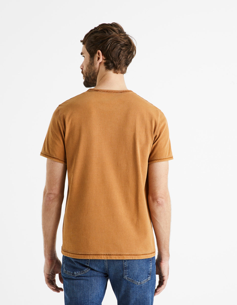 T-Shirt Turtleneck Around 100% Cotton - Camel - 03