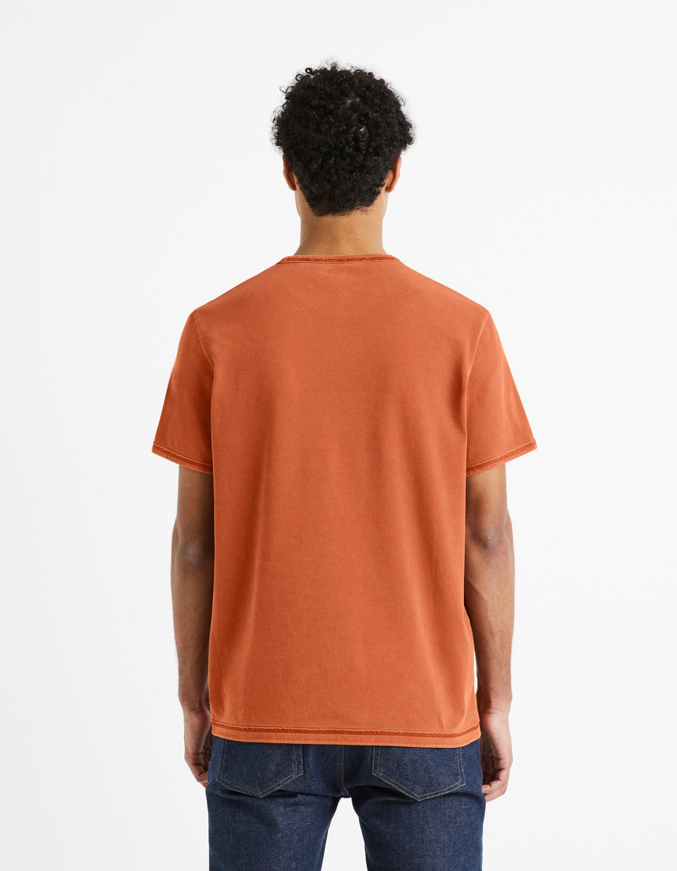 T-Shirt Turtleneck Around 100% Cotton - Terracotta - 03