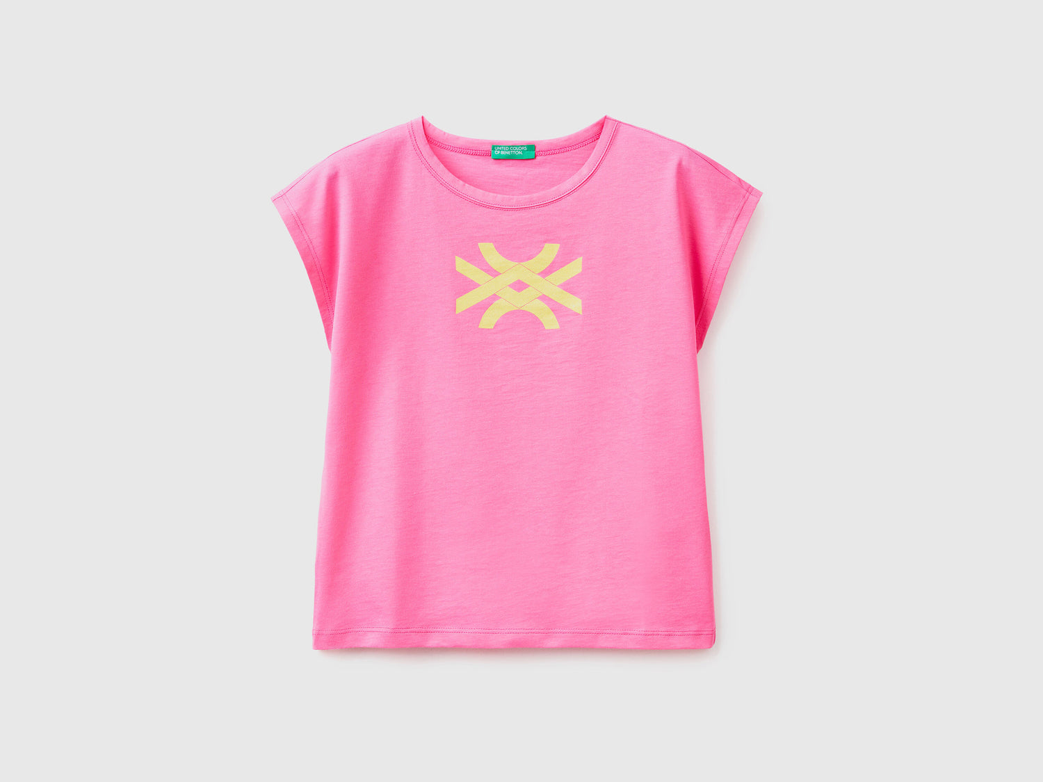 T-Shirt With Glitter Print Logo - 01