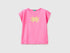 T-Shirt With Glitter Print Logo - 01