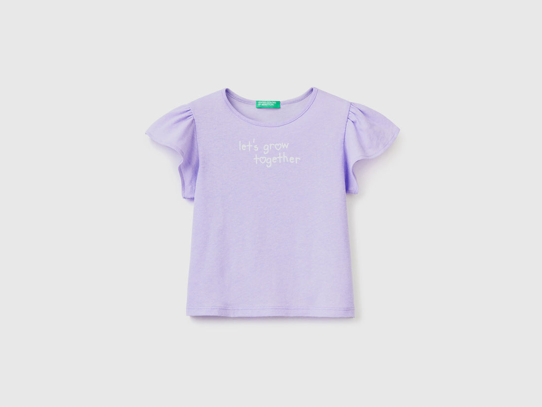 T-Shirt With Linen Blend Print - 01