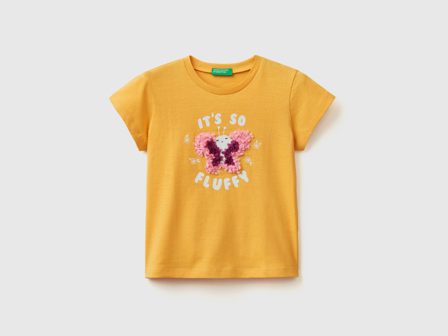 T-Shirt With Petal Look Applique - 01