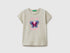 T-Shirt With Petal Look Applique - 01