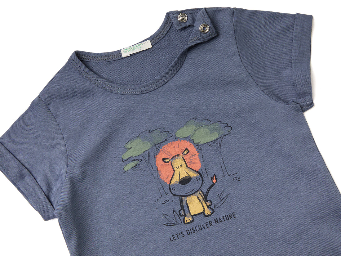 T-Shirt With Print In Organic Cotton