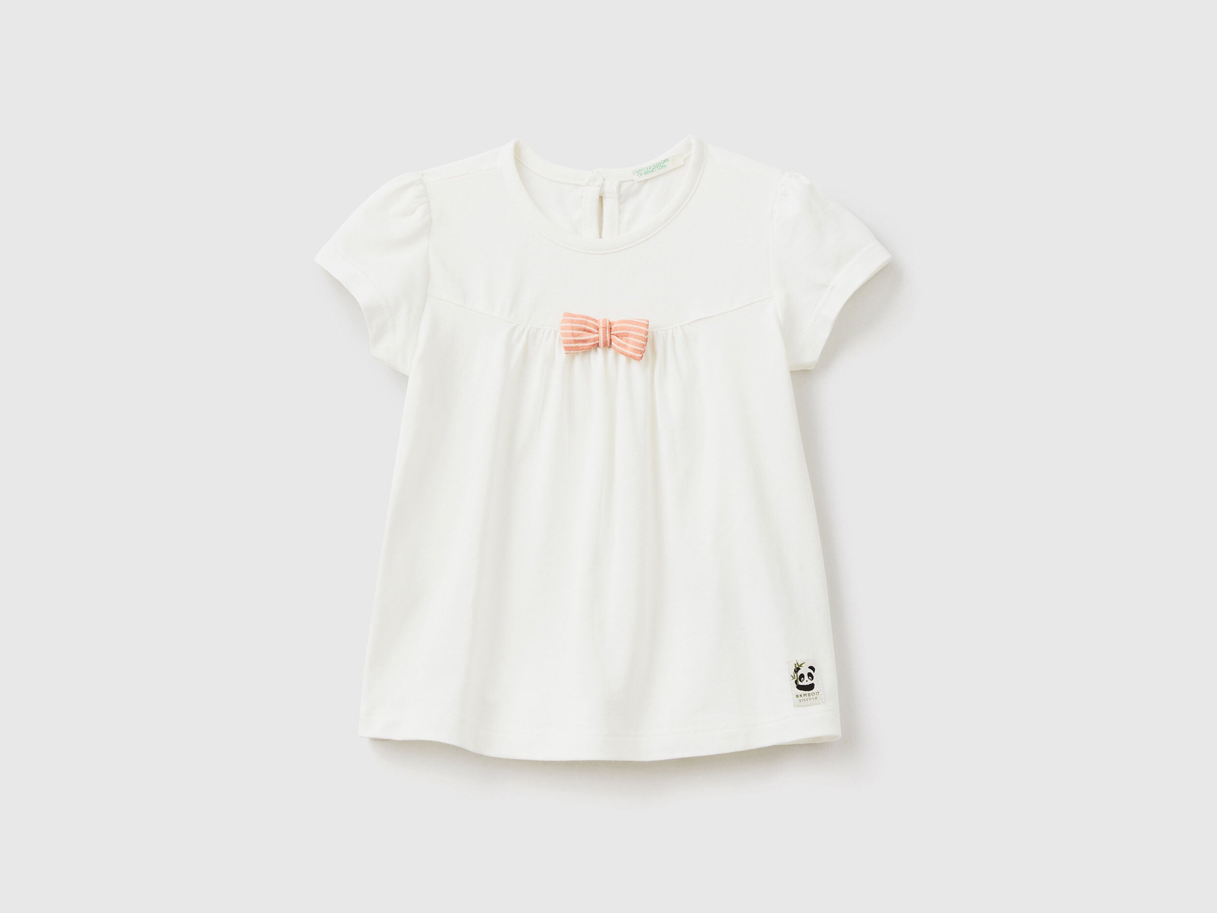 T-Shirt With Striped Bow - 01