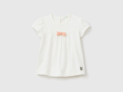 T-Shirt With Striped Bow - 01
