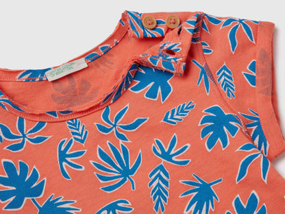 T-Shirt With Tropical Print