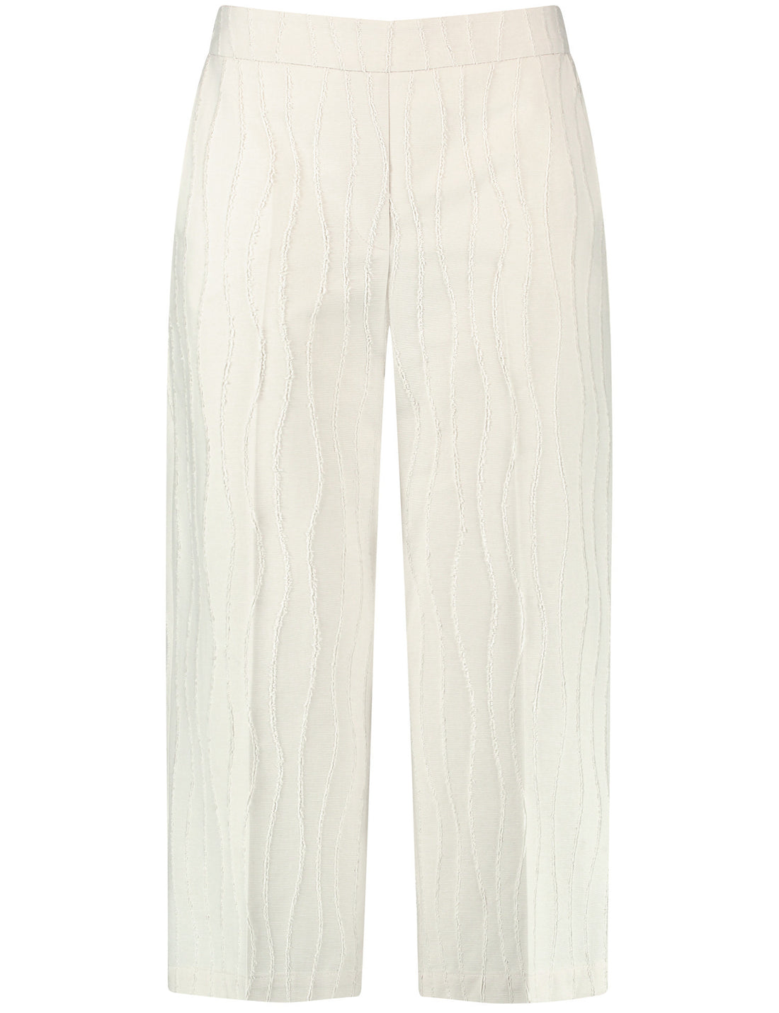 Textured Culottes With A Wide, 3/4 Leg