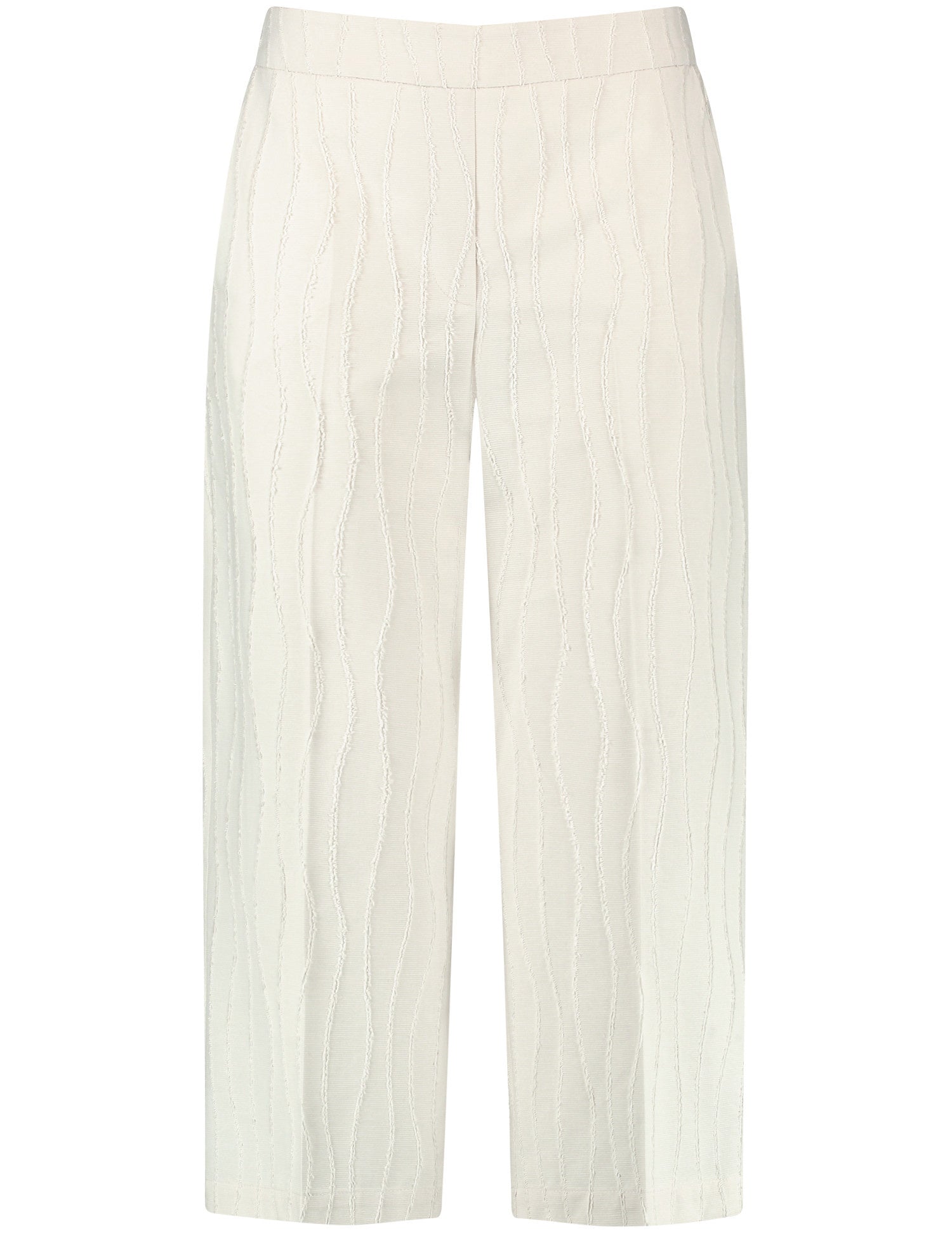 Textured Culottes With A Wide, 3/4 Leg