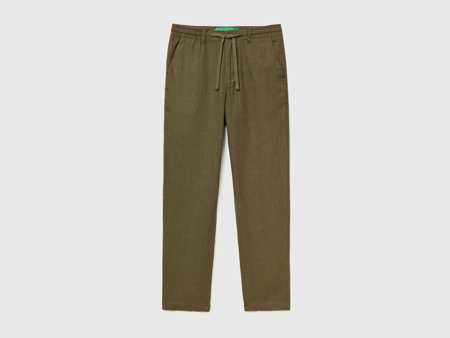 Trousers In Pure Linen With Drawstring