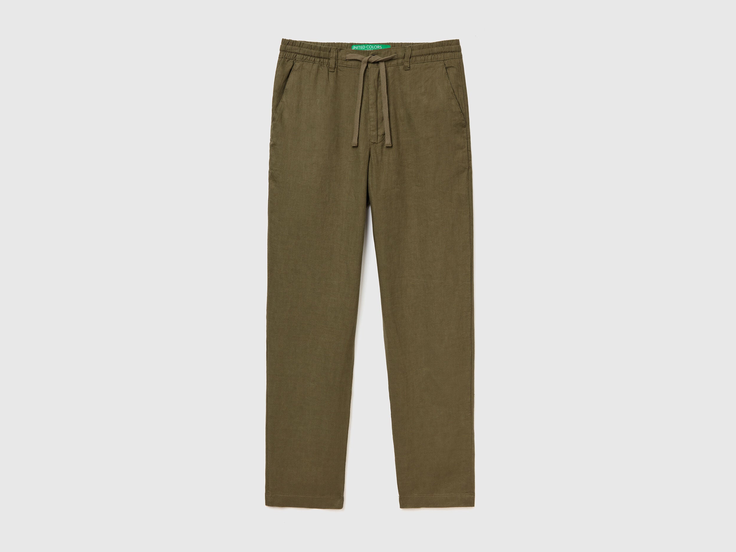 Trousers In Pure Linen With Drawstring