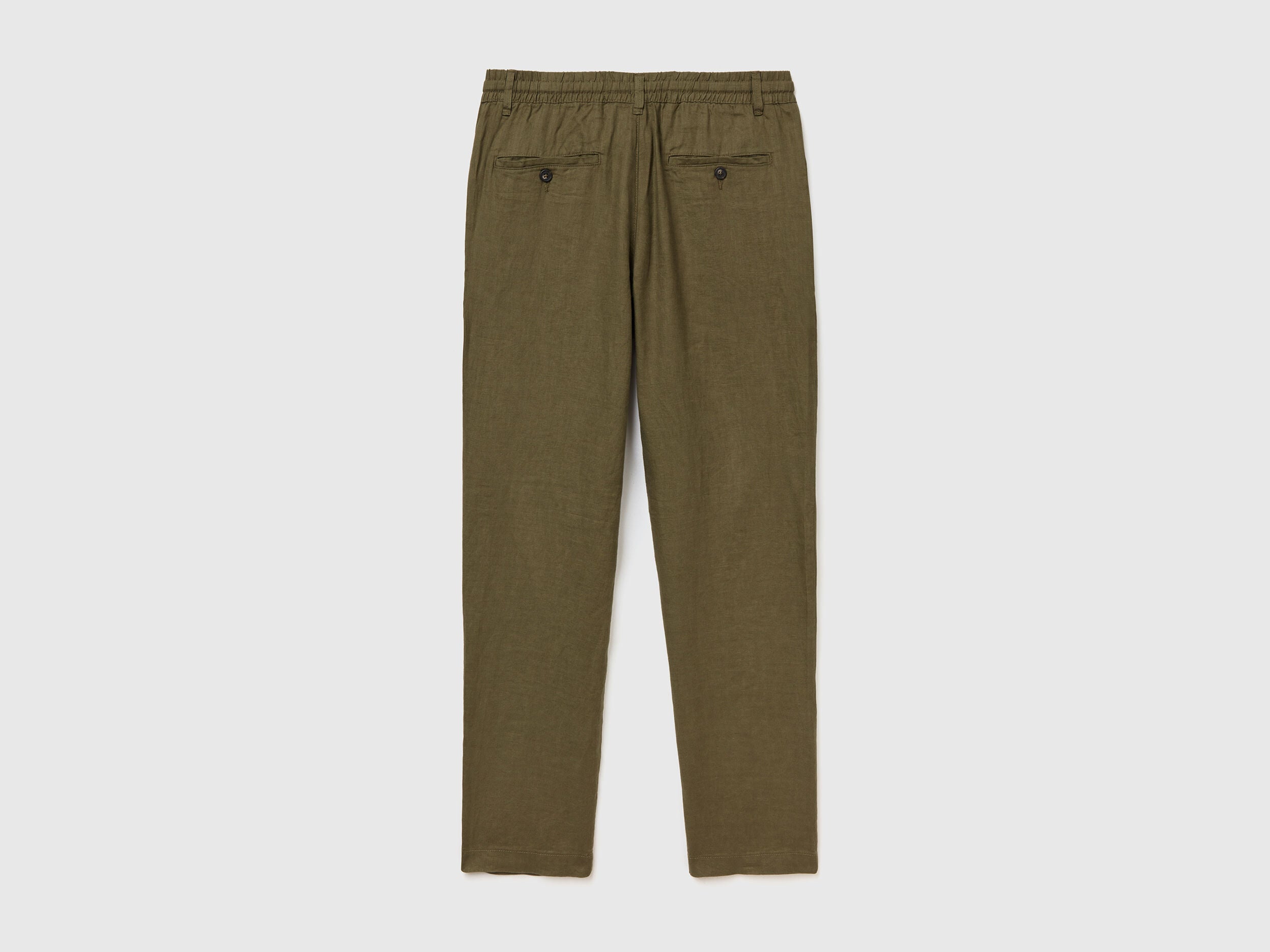 Trousers In Pure Linen With Drawstring