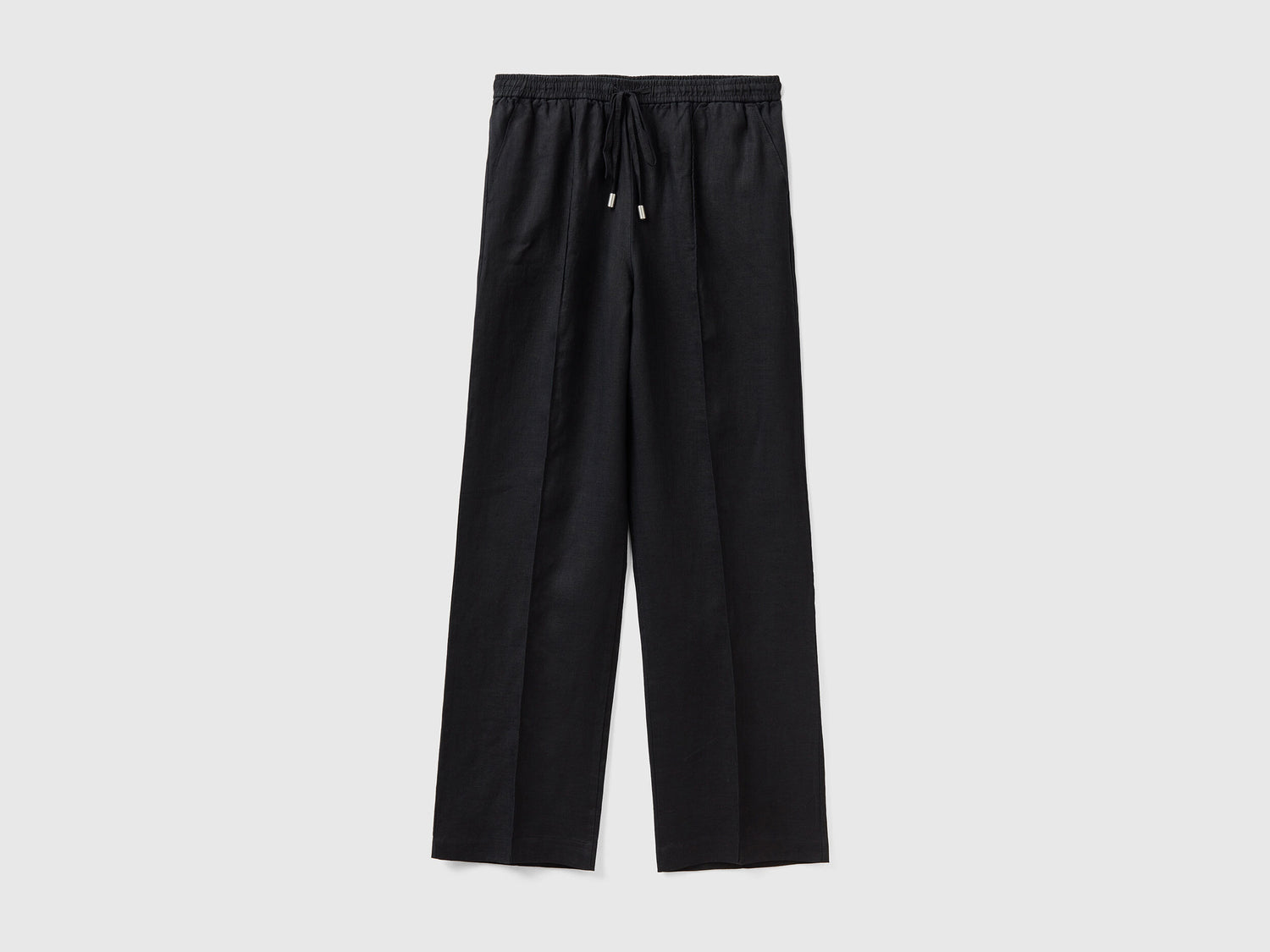 Trousers In Pure Linen With Elastic