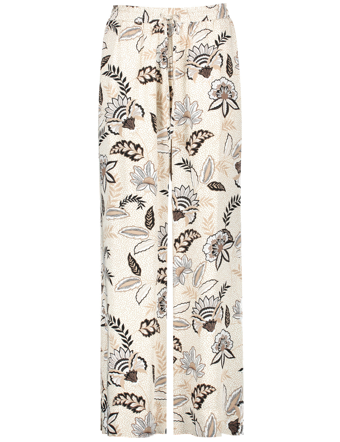 Trousers With A Floral Print, Palazzo Fit