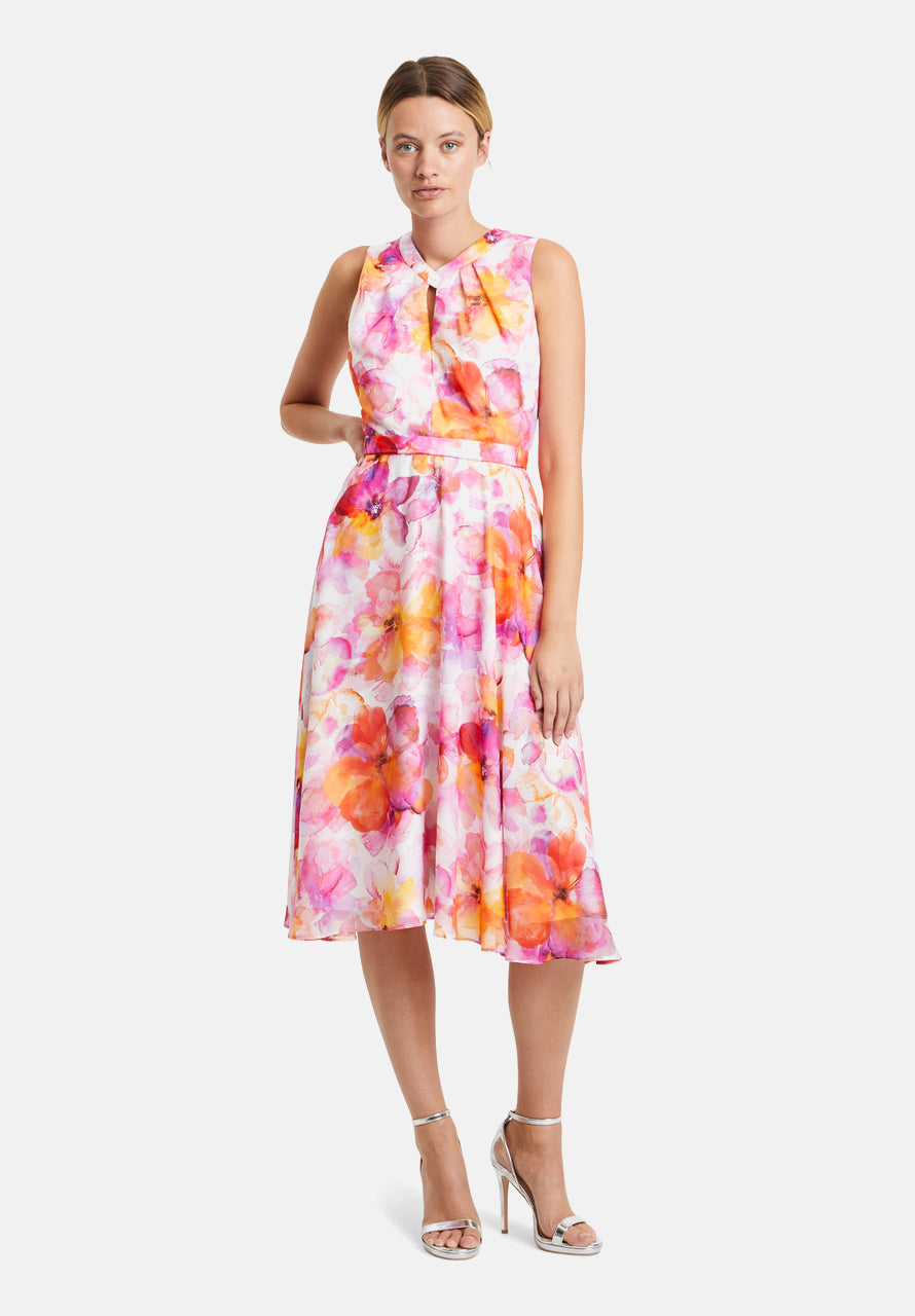 Vera Mont Chiffon Dress With Print