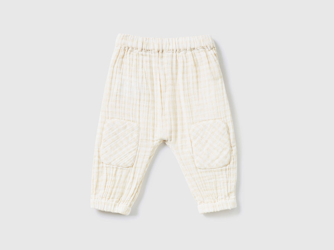 Vichy Trousers In Pure Cotton - 01
