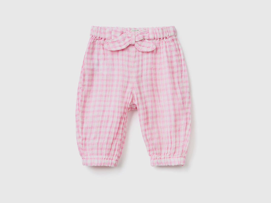 Vichy Trousers With Bow - 01