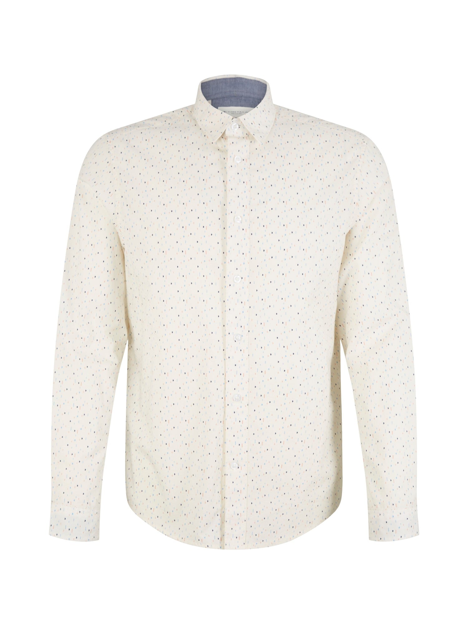 White All-Over Print Long Sleeve Shirt Tom Tailor