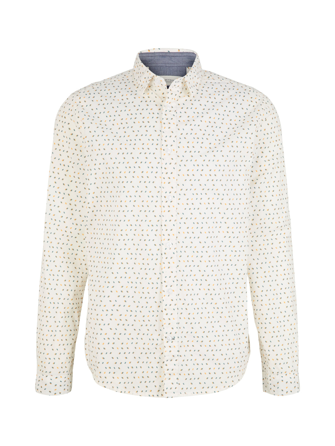 White All-Over Print Long Sleeve Shirt