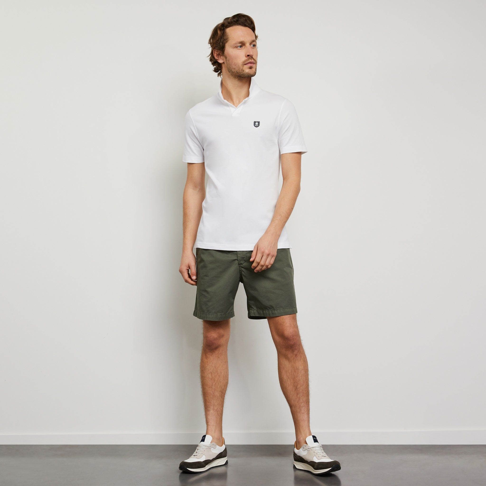 White Polo Blanc In Cotton Pique - 01