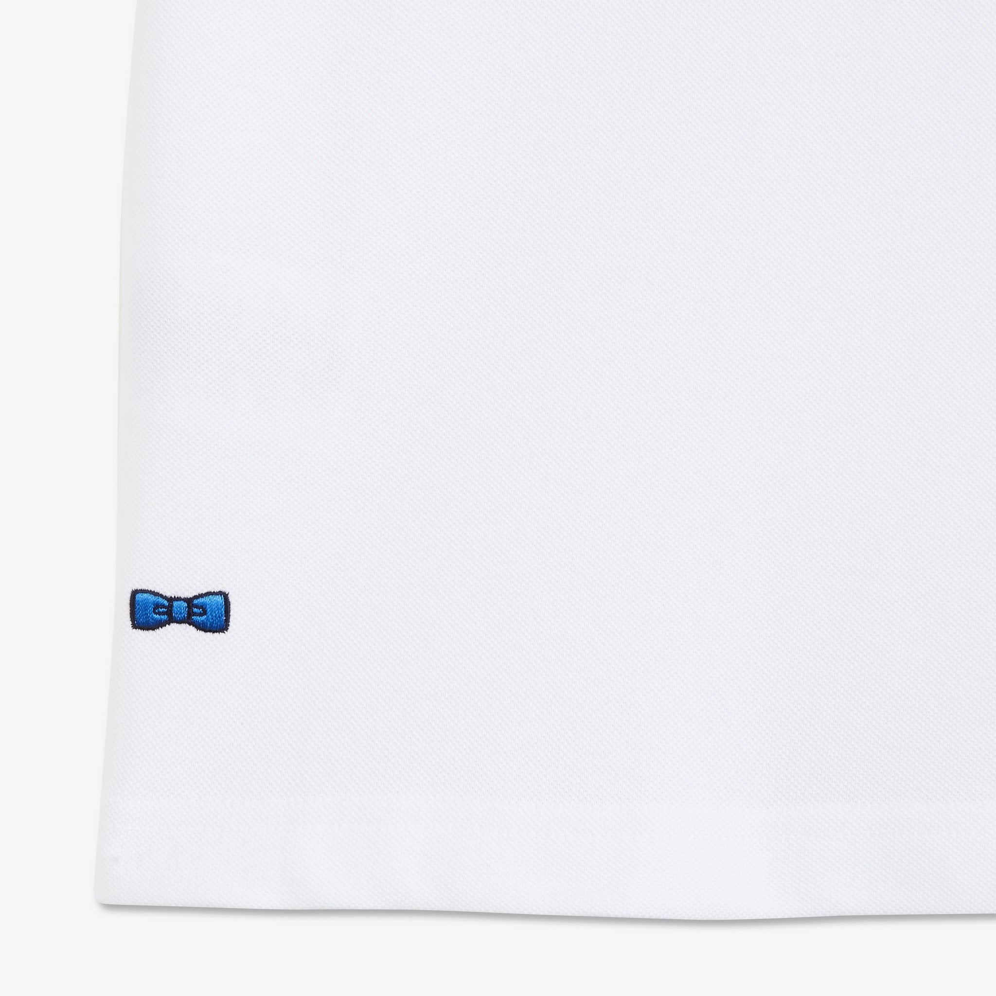 White Polo With Multicolour Bow Ties Embroidery - 05