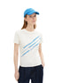 White Short Sleeve Graphic Crew Neck T-Shirt Tom Tailor