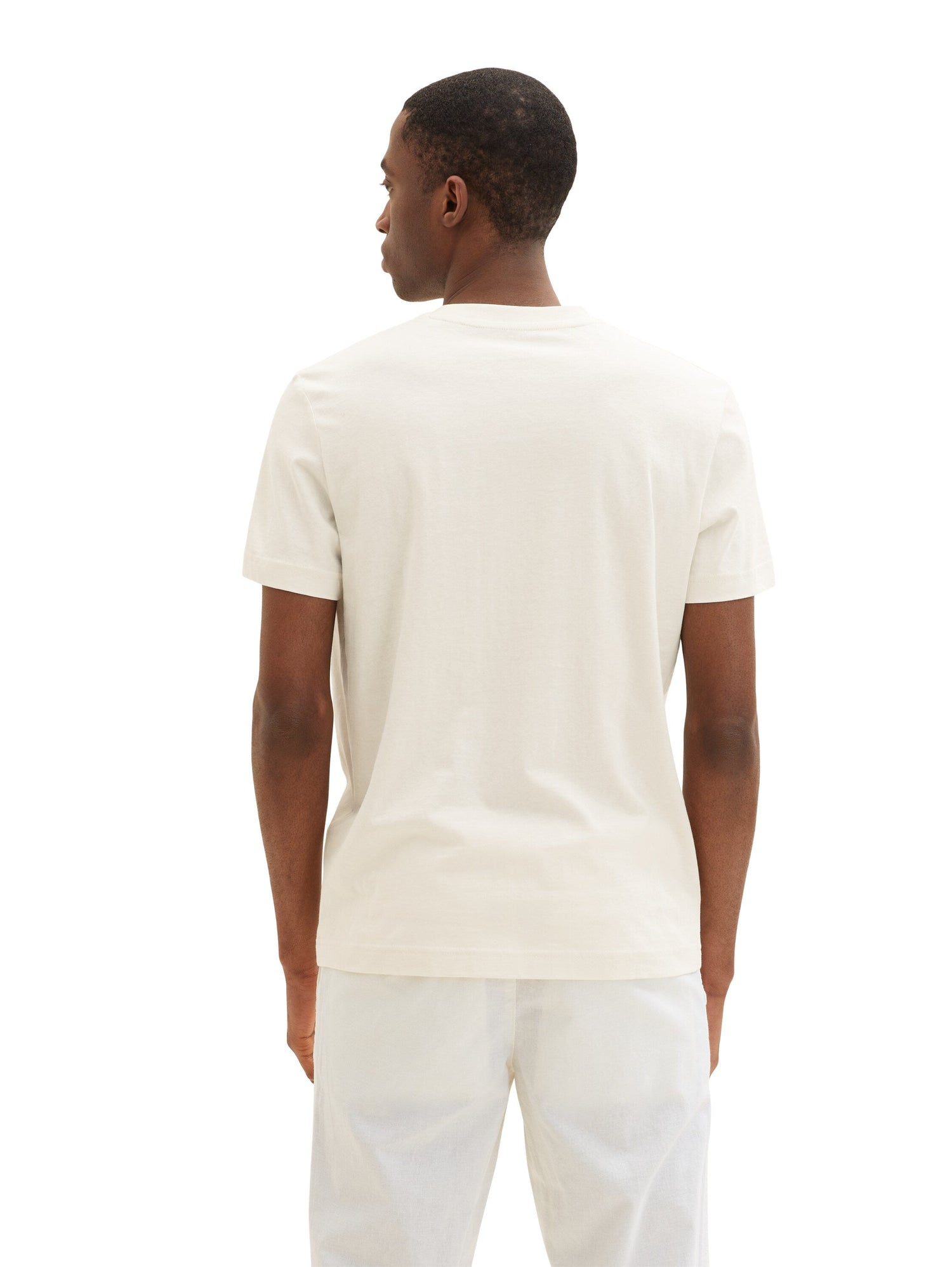 White Short Sleeve Graphic T-Shirt Tom Tailor