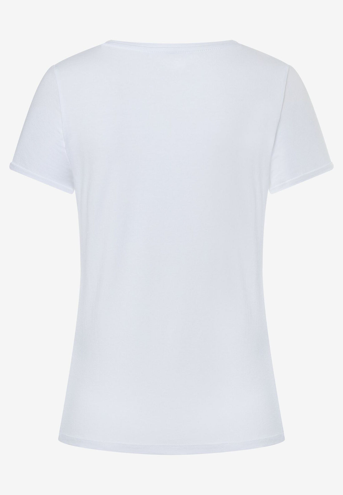 White T-Shirt With Metallic Design