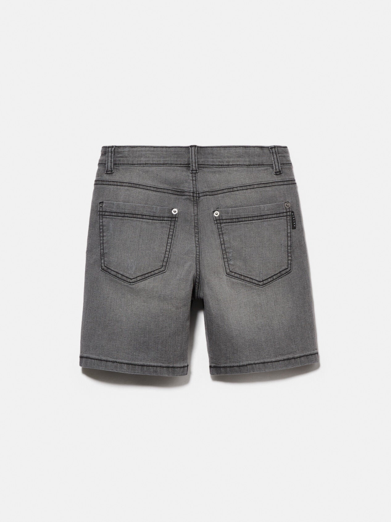 Worn Look Denim Bermudas - BEVAVA