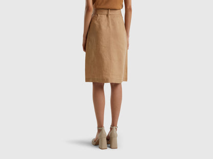 Wrap Skirt In Pure Linen