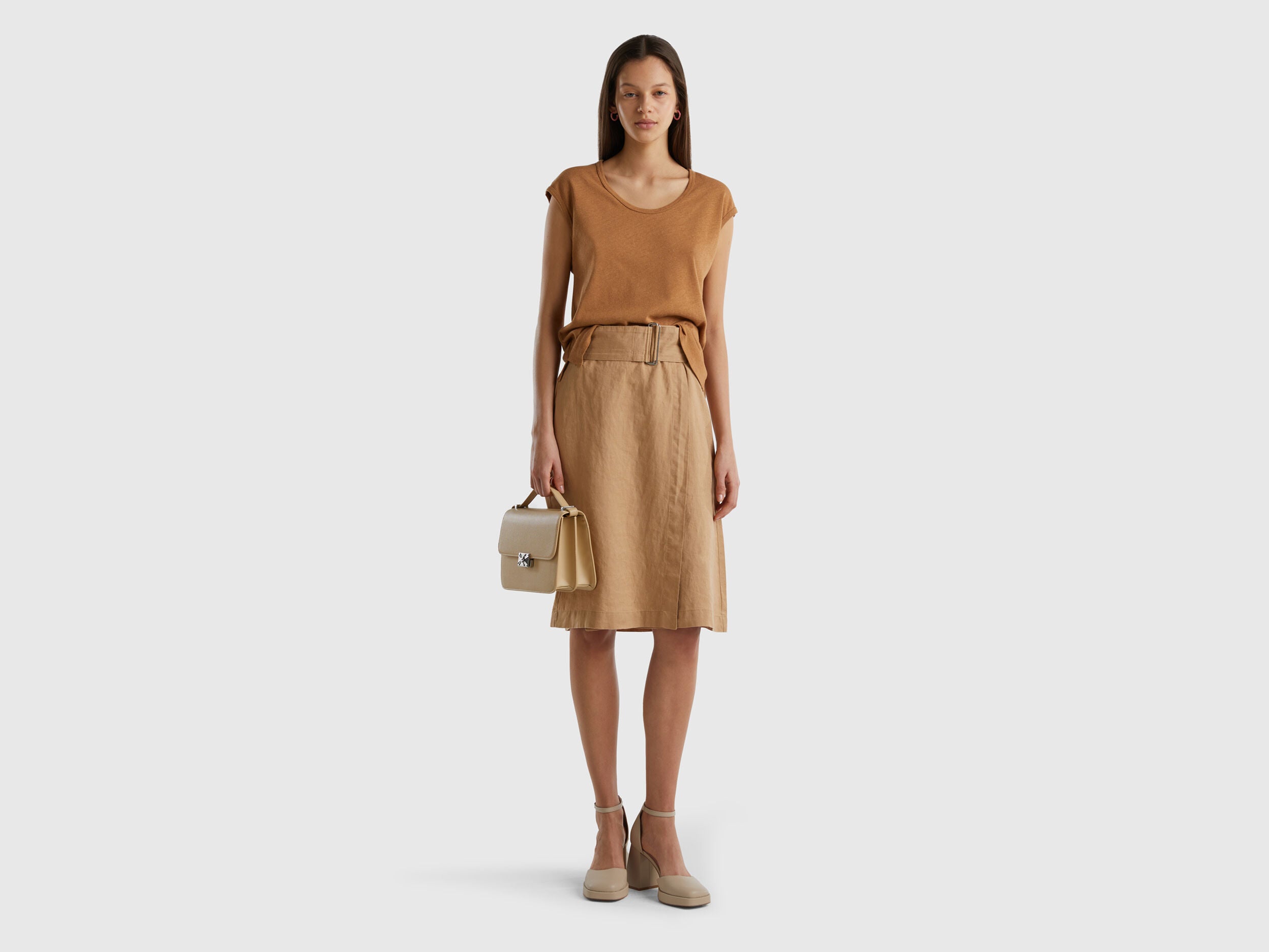 Wrap Skirt In Pure Linen