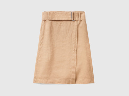 Wrap Skirt In Pure Linen